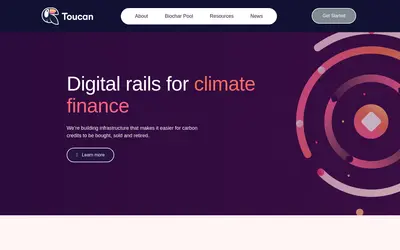 Website screenshot of Toucan Protocol: Base Carbon Tonne (2026-05-22)