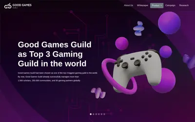 Website screenshot of Good Games Guild (2026-05-21)