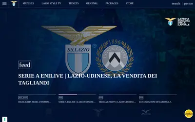 Website screenshot of Lazio Fan Token (2026-04-25)