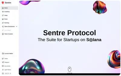 Website screenshot of Sentre (2026-05-21)