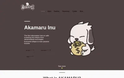 Website screenshot of Akamaru Inu (2026-05-30)