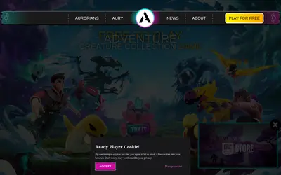 Website screenshot of Aurory (2026-04-25)