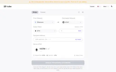 Website screenshot of ioUSDC (2026-05-22)