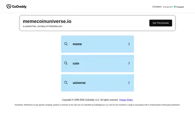 Website screenshot of MemeCoinUniverse (2026-05-22)