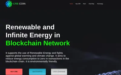 Website screenshot of CRB Coin (2026-05-22)