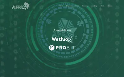 Website screenshot of Afrix (2026-05-20)