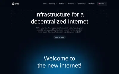 Website screenshot of NKN (2026-05-20)
