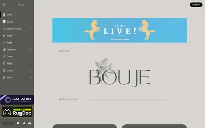 Website screenshot of Bouje Token (2026-04-20)