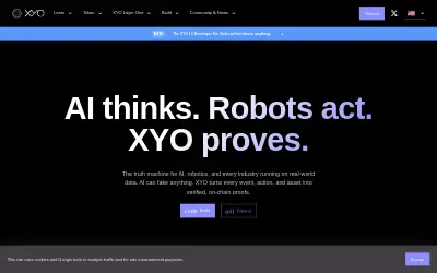 Website screenshot of XYO Network (2026-05-23)