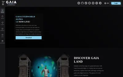 Website screenshot of Gaia Everworld (2026-05-21)