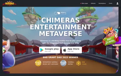 Website screenshot of Chimeras (2026-04-24)