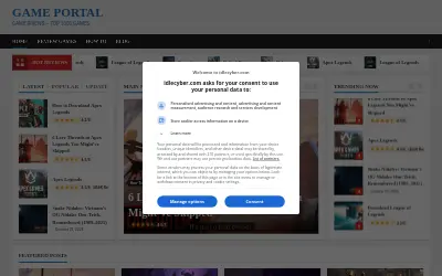 Website screenshot of Idle Cyber (2026-05-24)