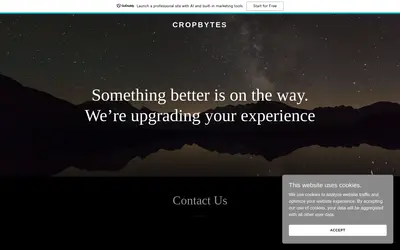 Website screenshot of CropBytes (2026-04-26)