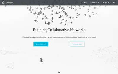 Website screenshot of DAOstack (2026-05-21)
