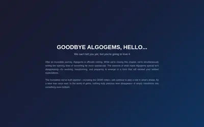 Website screenshot of AlgoGems (2026-04-21)