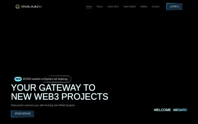 Website screenshot of StarLaunch (2026-05-24)