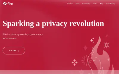Website screenshot of Binance-Peg Firo (2026-05-24)