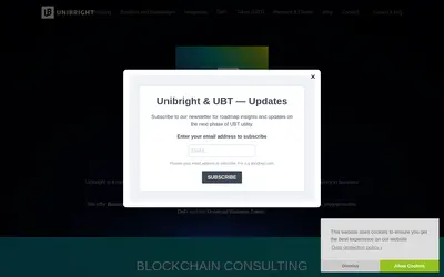 Website screenshot of Unibright (2026-05-20)