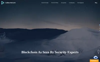 Website screenshot of Callisto Network (2026-05-22)