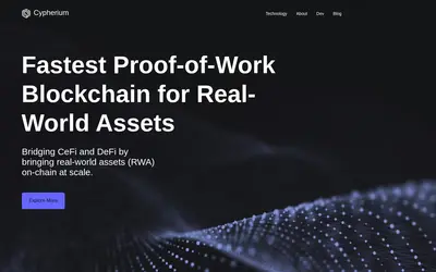 Website screenshot of Cypherium (2026-05-20)