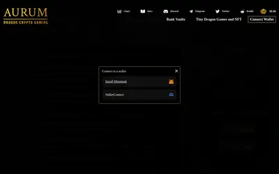 Website screenshot of Dragon Crypto Aurum (2026-04-25)
