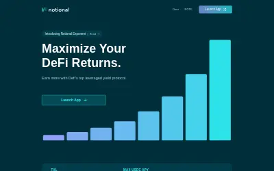 Website screenshot of Notional Finance (2026-05-24)