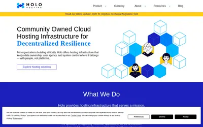 Website screenshot of Holo (2026-05-20)