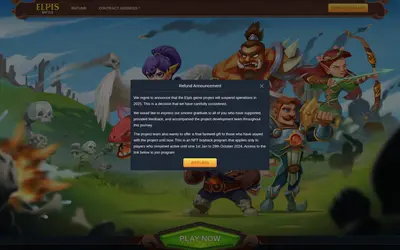 Website screenshot of Elpis Battle (2026-05-22)