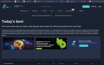 Website screenshot of Coinscope (2026-05-22)