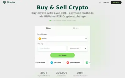 Website screenshot of BitValve (2026-05-22)