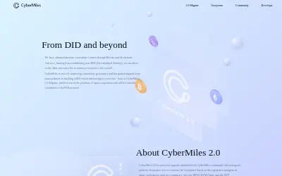 Website screenshot of CyberMiles (2026-05-23)