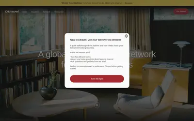 Website screenshot of TRVL (2026-05-20)