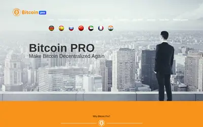 Website screenshot of BitcoinPro (2026-05-21)