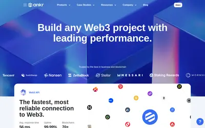 Website screenshot of Ankr (2026-04-26)