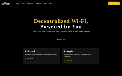 Website screenshot of Wicrypt (2026-05-22)