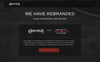Website screenshot of Cornucopias (2026-05-19)