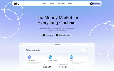 Website screenshot of Silo Governance Token (2026-04-25)