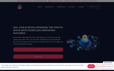 Website screenshot of Akil Coin (2026-05-21)