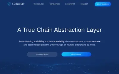 Website screenshot of Coinweb (2026-04-26)