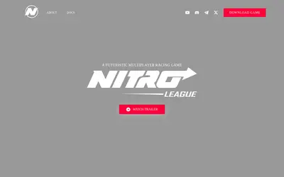 Website screenshot of Nitro League (2026-05-22)