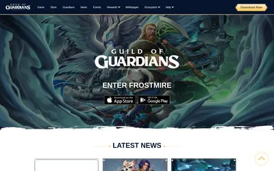 Website screenshot of Guild of Guardians (2026-05-22)
