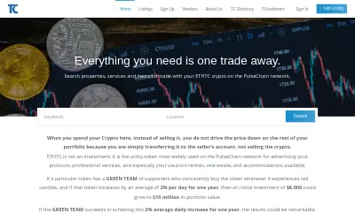 Website screenshot of ETHTC (2026-05-30)