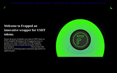 Website screenshot of Frapped USDT (2026-05-20)