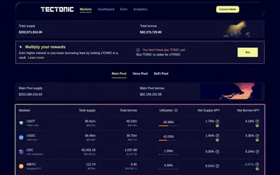 Website screenshot of Tectonic (2026-05-20)