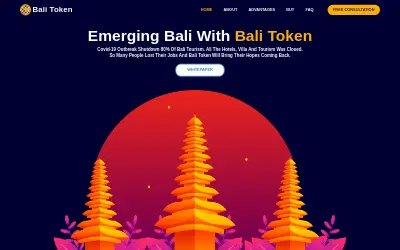 Website screenshot of Bali Token (2026-05-24)