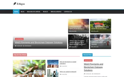 Website screenshot of ETHGAS (2026-04-24)