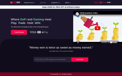 Website screenshot of CD3D (2026-05-20)
