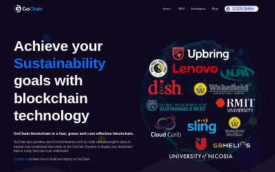 Website screenshot of GoChain (2026-05-29)