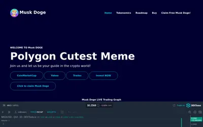 Website screenshot of Musk Doge (2026-05-22)