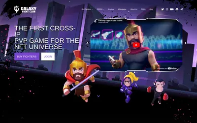 Website screenshot of Galaxy Fight Club (2026-04-26)